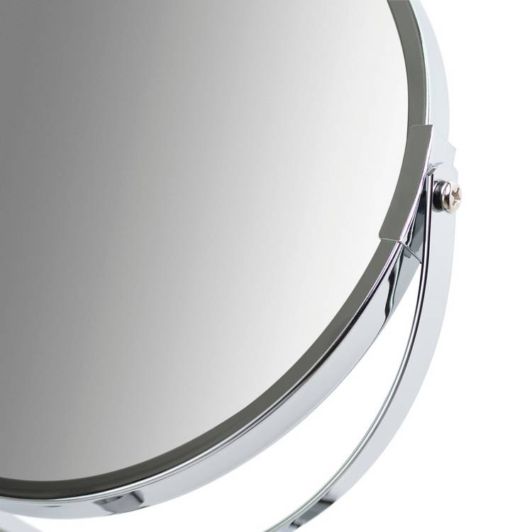 Argos Home chrome extending round shaving mirror 28x36cm, imported from the UK