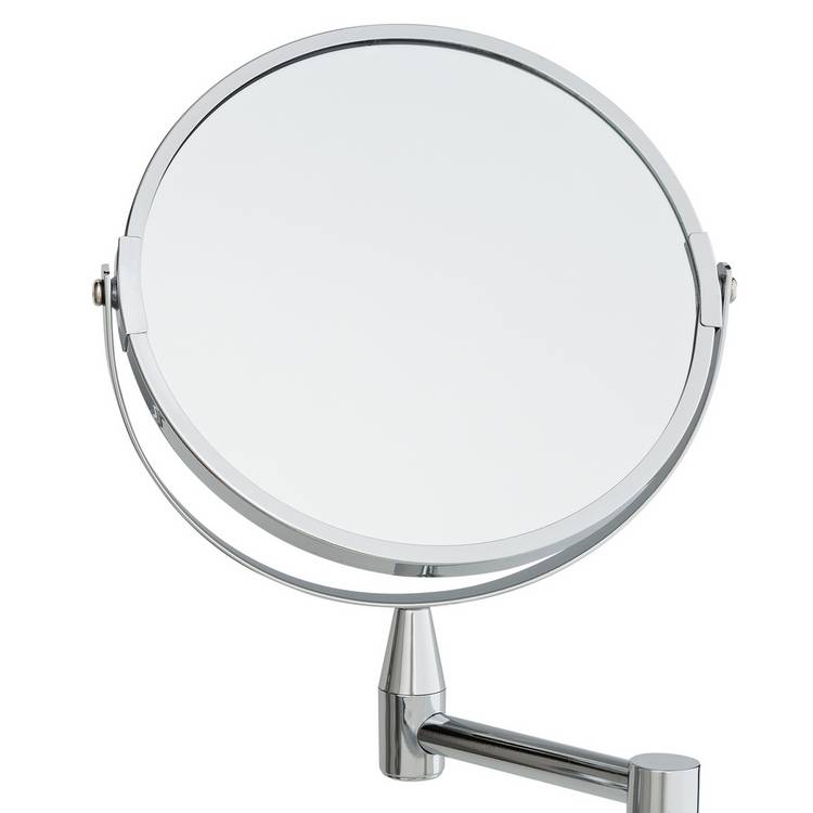 Argos Home chrome extending round shaving mirror 28x36cm, imported from the UK