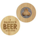 Argos Personalised Beer Goes Here Bottle Opener Coaster- Buy online at McGrocer