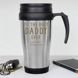 Personalised stainless steel travel mug 400ml, imported from the UK