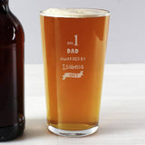 Personalised no.1 awarded pint glass 473ml - British product