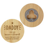 Argos Personalised Star Bamboo Bottle Opener Coaster- Buy online at McGrocer