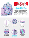 Stitch 3 piece schoolbag set tie-dye - British product