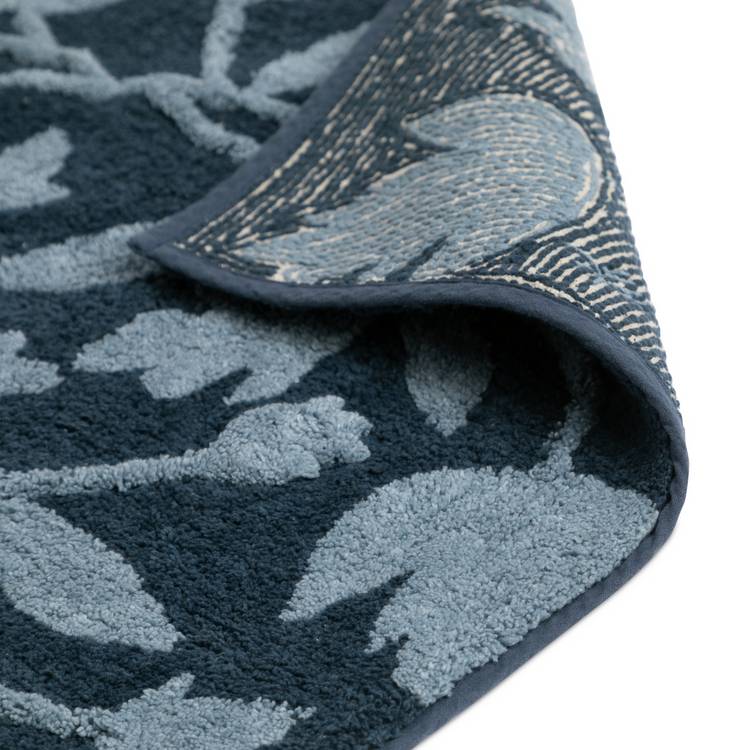 Habitat botanical bath mat navy 80x50cm, UK version