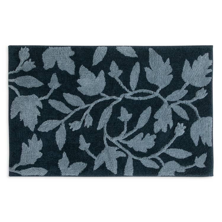 Habitat botanical bath mat navy 80x50cm, UK version