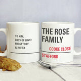Personalised London street sign mug ceramic 11oz, imported from the UK