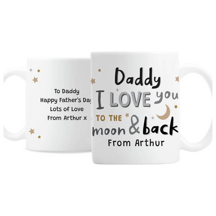 Personalised To The Moon Mug ceramic 312ml, UK version