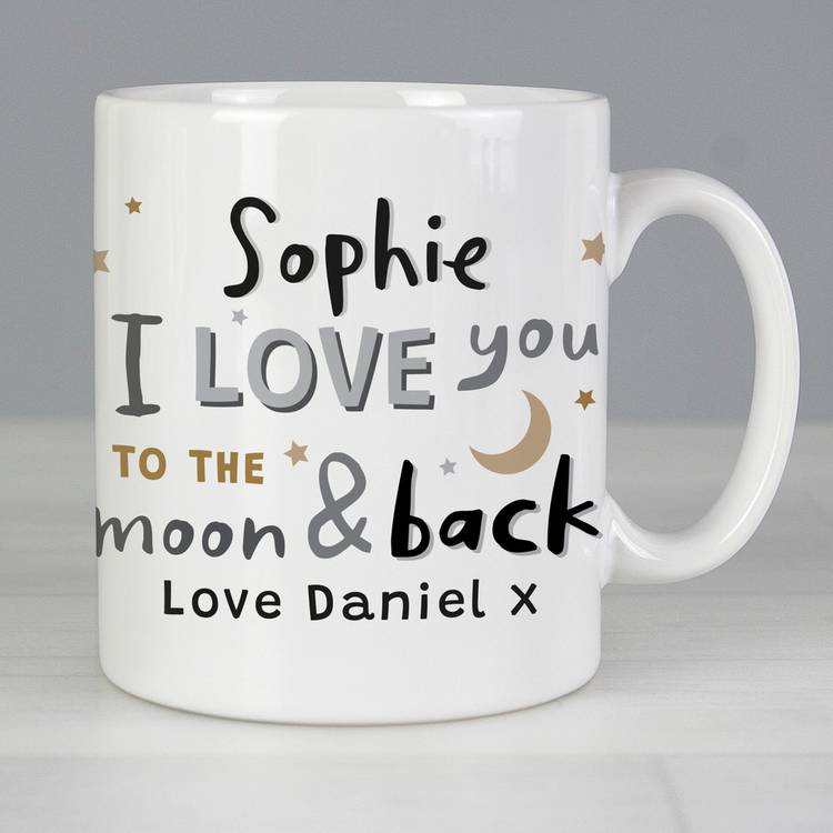Personalised To The Moon Mug ceramic 312ml, UK version