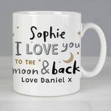 Personalised To The Moon Mug ceramic 312ml, UK version