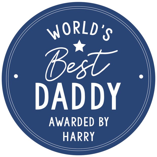Personalised blue plaque sign 19.7cm, imported from the UK