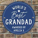 Personalised blue plaque sign 19.7cm, imported from the UK