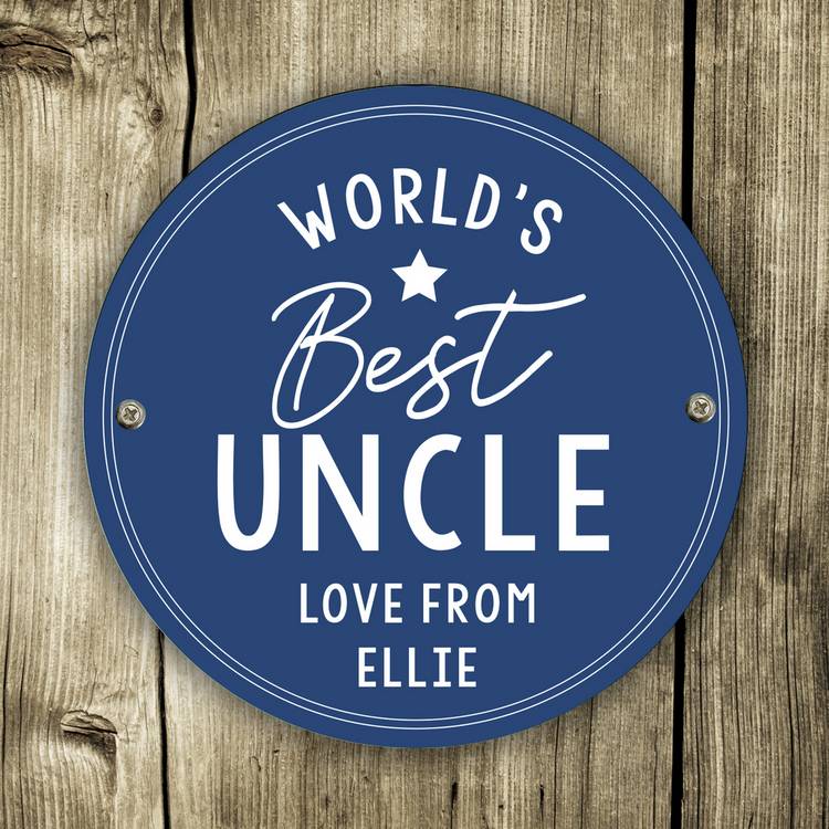 Personalised blue plaque sign 19.7cm, imported from the UK