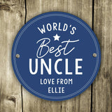 Personalised blue plaque sign 19.7cm, imported from the UK