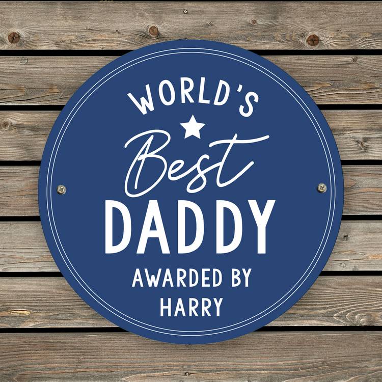 Personalised blue plaque sign 19.7cm, imported from the UK