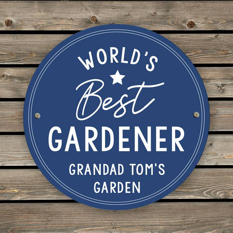 Personalised blue plaque sign 19.7cm, imported from the UK