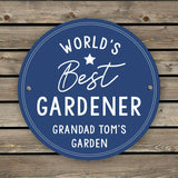 Personalised blue plaque sign 19.7cm, imported from the UK