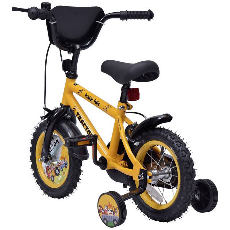 Pedal Pals tractor bike yellow 12 inch, UK version