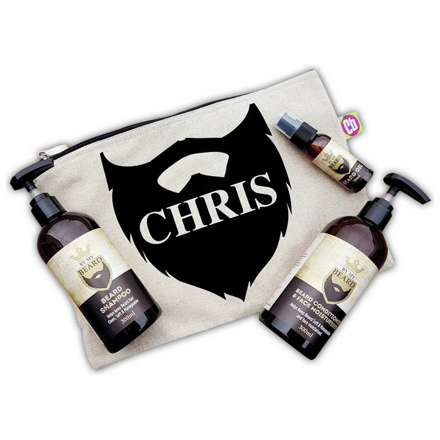Personalised beard grooming kit with conditioner shampoo and oil - British product