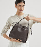 Brunello Cucinelli Mellow bucket bag leather, UK version