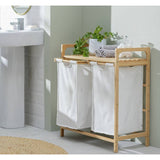 Argos Habitat 38 Litre Bamboo Pull-Out Laundry Hamper White- Buy online at McGrocer