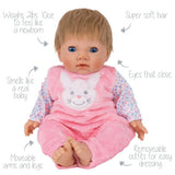 Tiny Treasures bunny baby doll set 44cm (British brand)