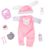 Tiny Treasures bunny baby doll set 44cm (British brand)