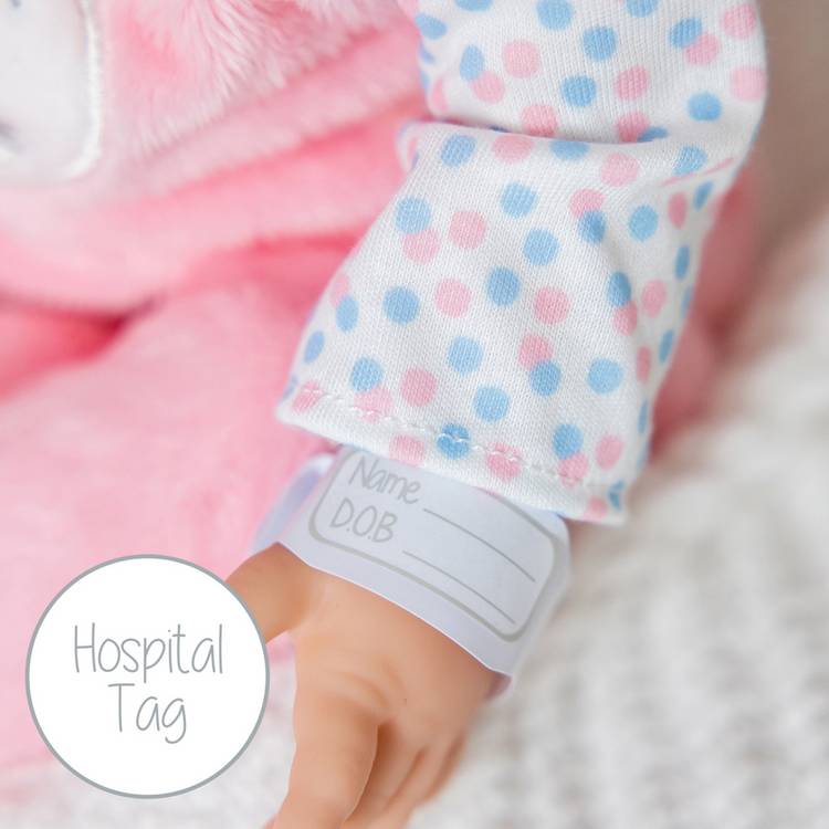Tiny Treasures bunny baby doll set 44cm (British brand)