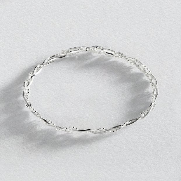 Revere sterling silver braided bracelet 19cm (British brand)