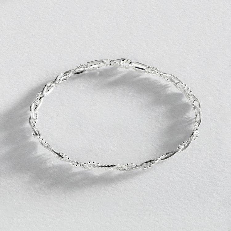 Revere sterling silver braided bracelet 19cm (British brand)