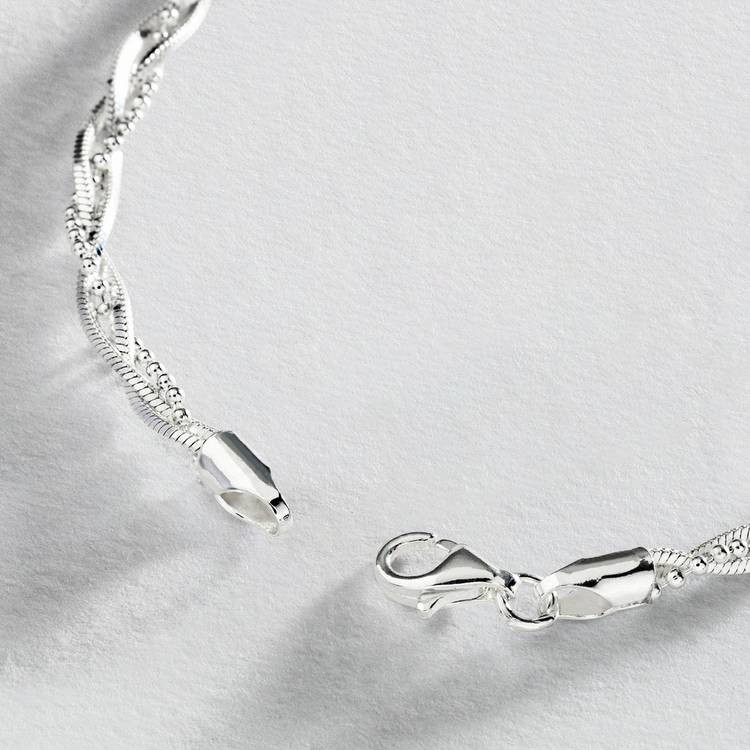 Revere sterling silver braided bracelet 19cm (British brand)