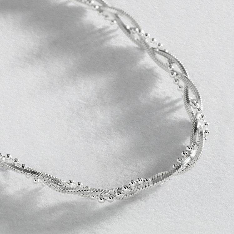 Revere sterling silver braided bracelet 19cm (British brand)