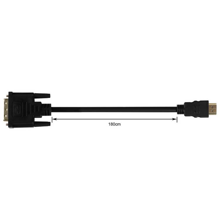 HDMI to DVI cable 1.8m black - British product