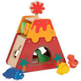 Chad Valley wooden dino shape sorter toy, imported from the UK