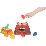 Chad Valley wooden dino shape sorter toy, imported from the UK