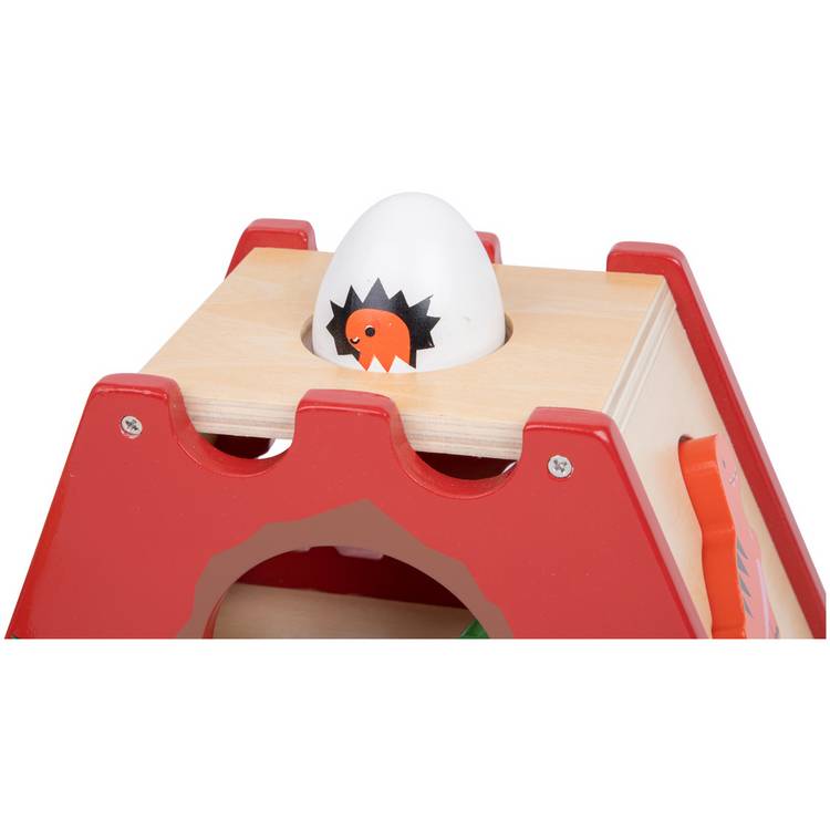Chad Valley wooden dino shape sorter toy, imported from the UK