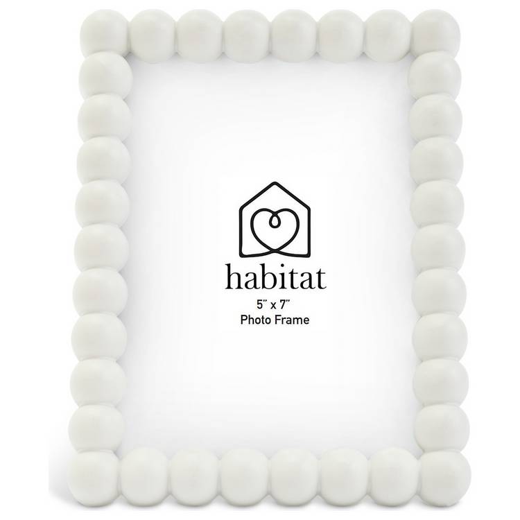 Habitat Bobble white picture frame 5x7 inch, imported from the UK