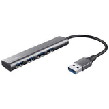 Trust Halyx 4 Port USB Hub aluminium - British product