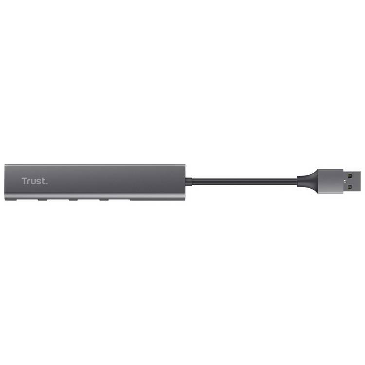 Trust Halyx 4 Port USB Hub aluminium - British product