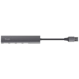 Trust Halyx 4 Port USB Hub aluminium - British product