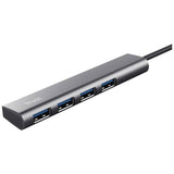 Trust Halyx 4 Port USB Hub aluminium - British product