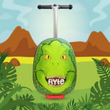 Flyte Darwin Dino scooter suitcase, imported from the UK