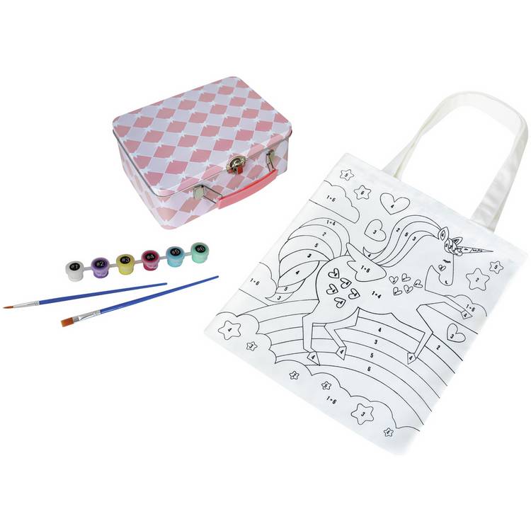 Chad Valley Unicorn Paint By Numbers tote - British product
