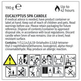 Wax Lyrical candle Eucalyptus Spa, imported from the UK