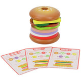 Chad Valley wooden burger stack game 10 piece set (British brand)