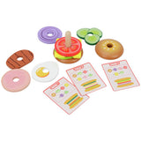 Chad Valley wooden burger stack game 10 piece set (British brand)
