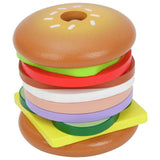 Chad Valley wooden burger stack game 10 piece set (British brand)