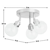 Argos Home brass ceiling spotlight with three glass globes - British product