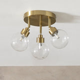Argos Home brass ceiling spotlight with three glass globes - British product