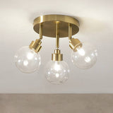 Argos Home brass ceiling spotlight with three glass globes - British product