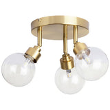 Argos Home brass ceiling spotlight with three glass globes - British product